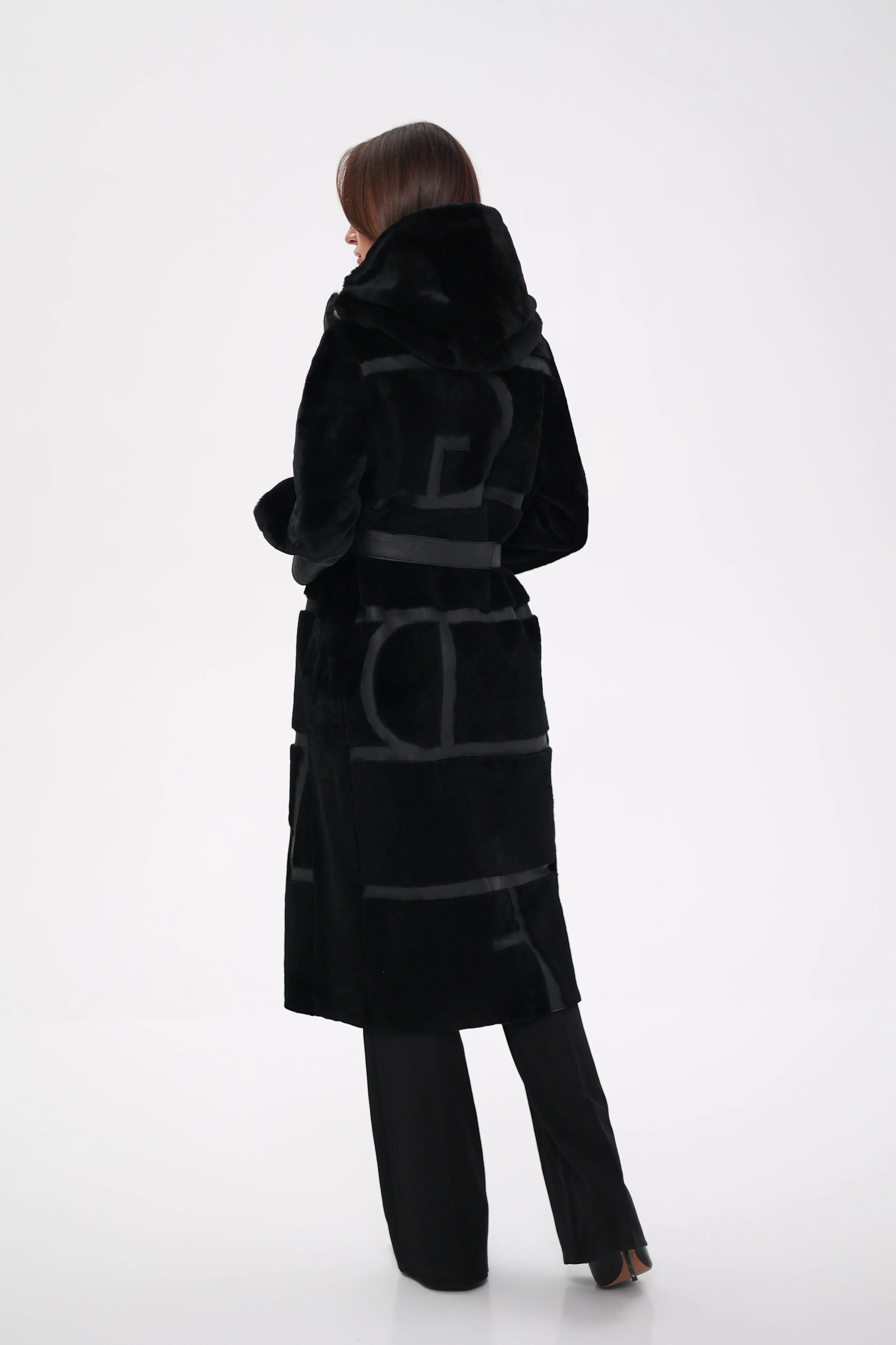 ⇆ Genuine Shearling Lamb Leather Reversible Coat