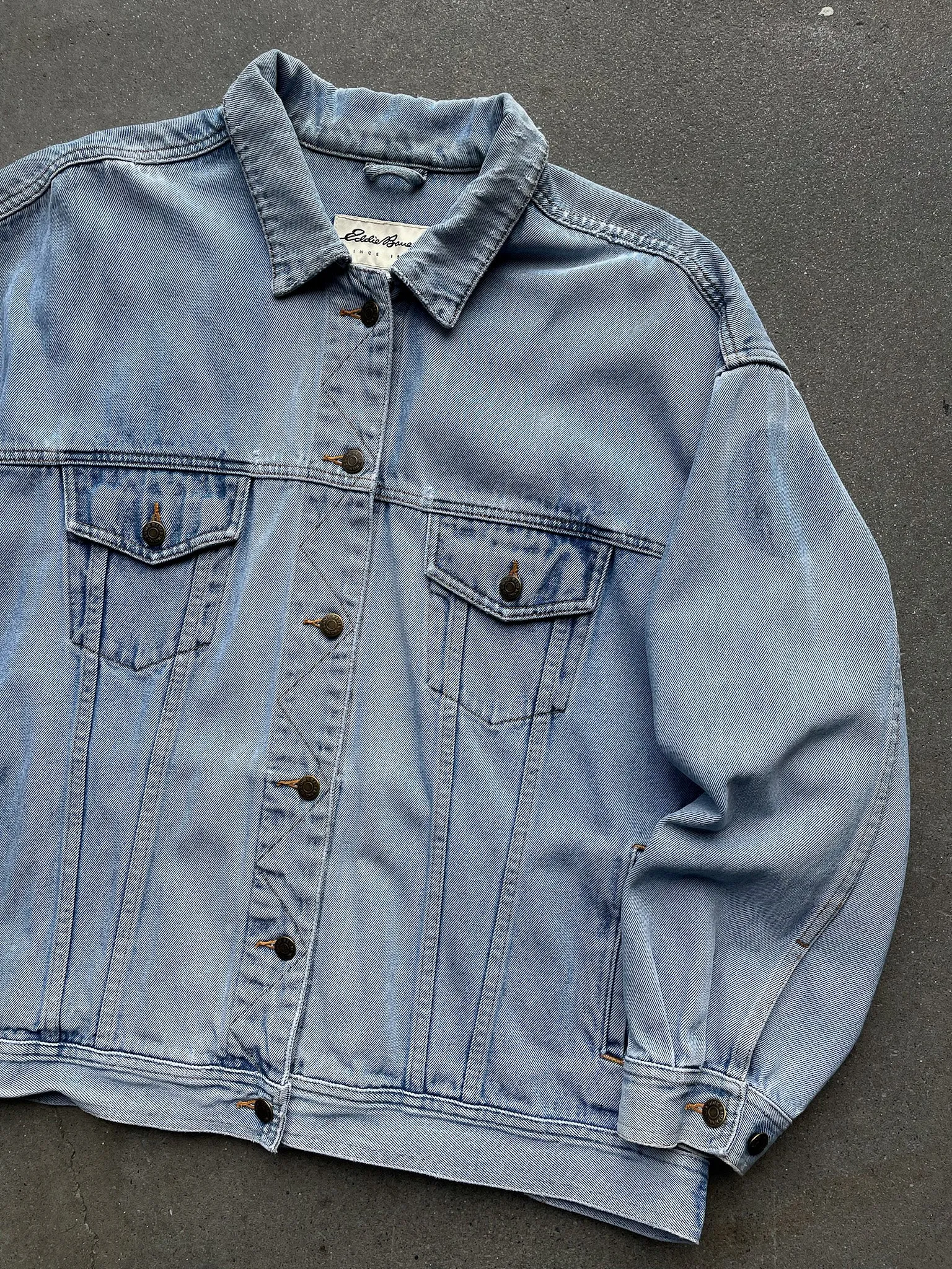 90's Eddie Bauer Denim Trucker Jacket—[XXL]