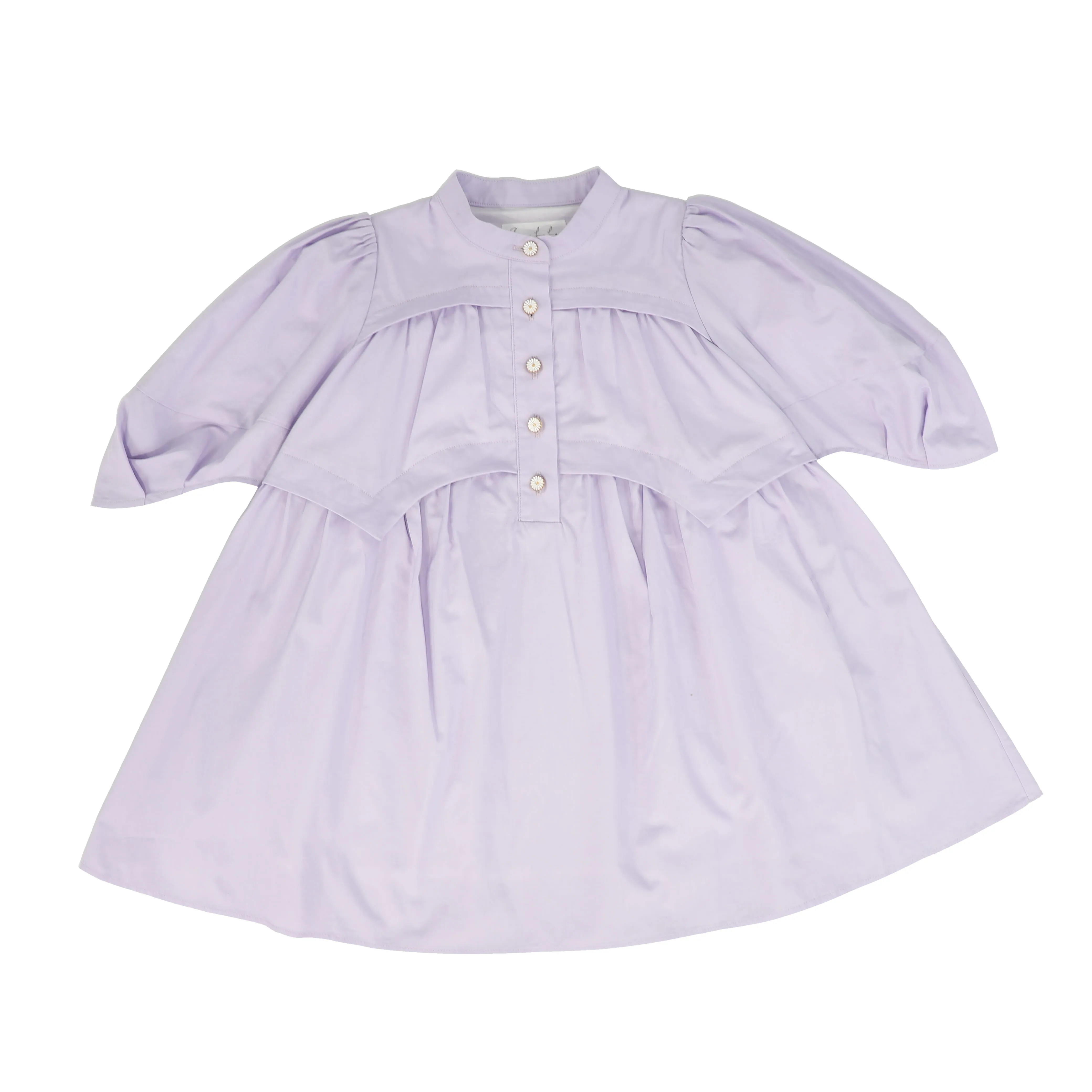 AISABOBO LAVENDER LAYERED PUFF SLEEVE DRESS [FINAL SALE]