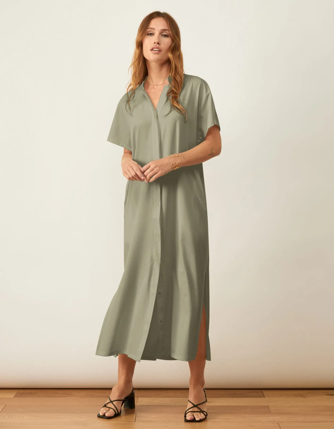 Anywhere Maxi Shirt Dress