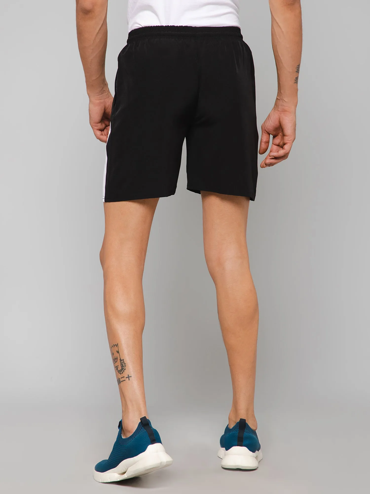 Black Color Block Shorts