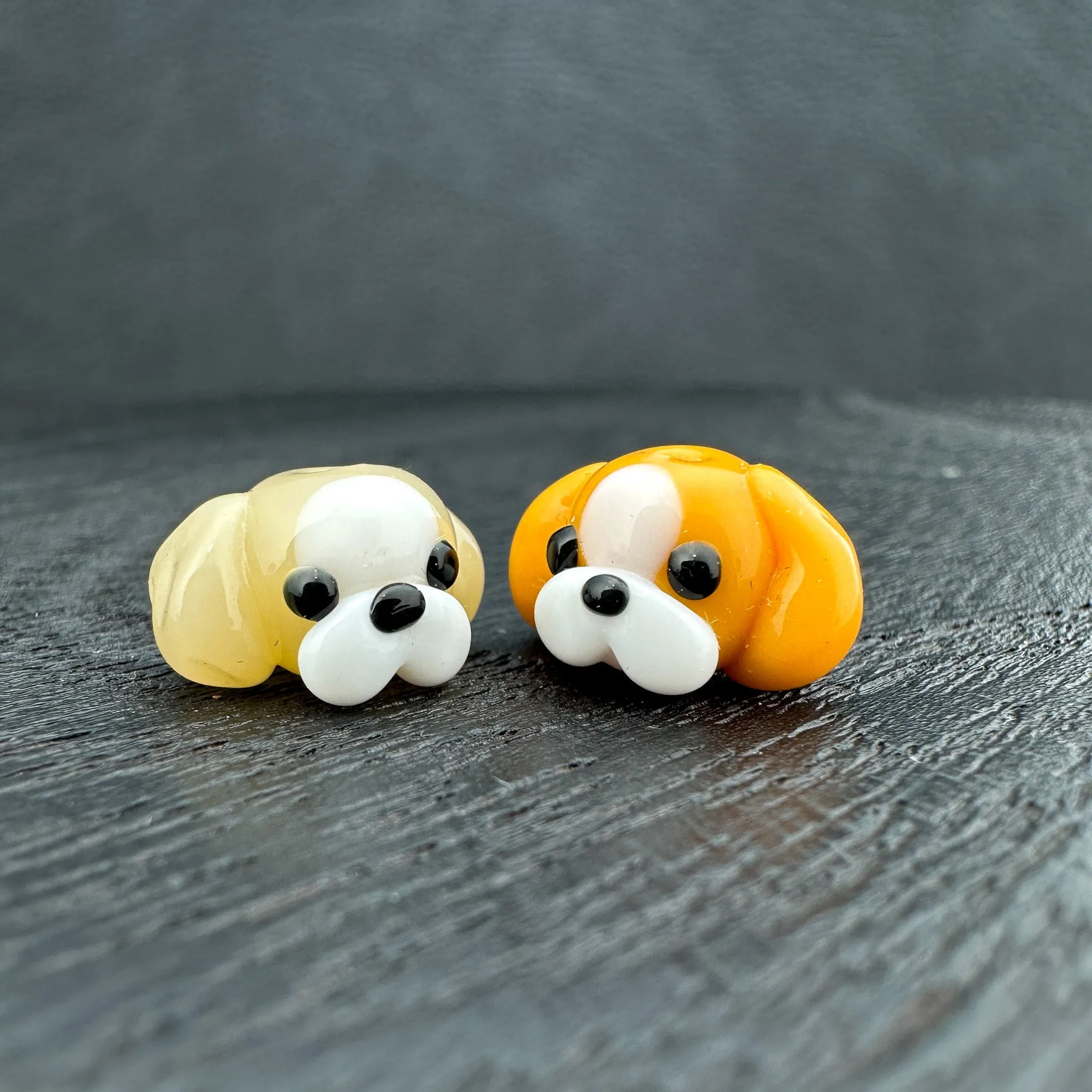 Chibi Handmade Glass Beads - Shih Tzu Dog (2 Colors) (LB107)