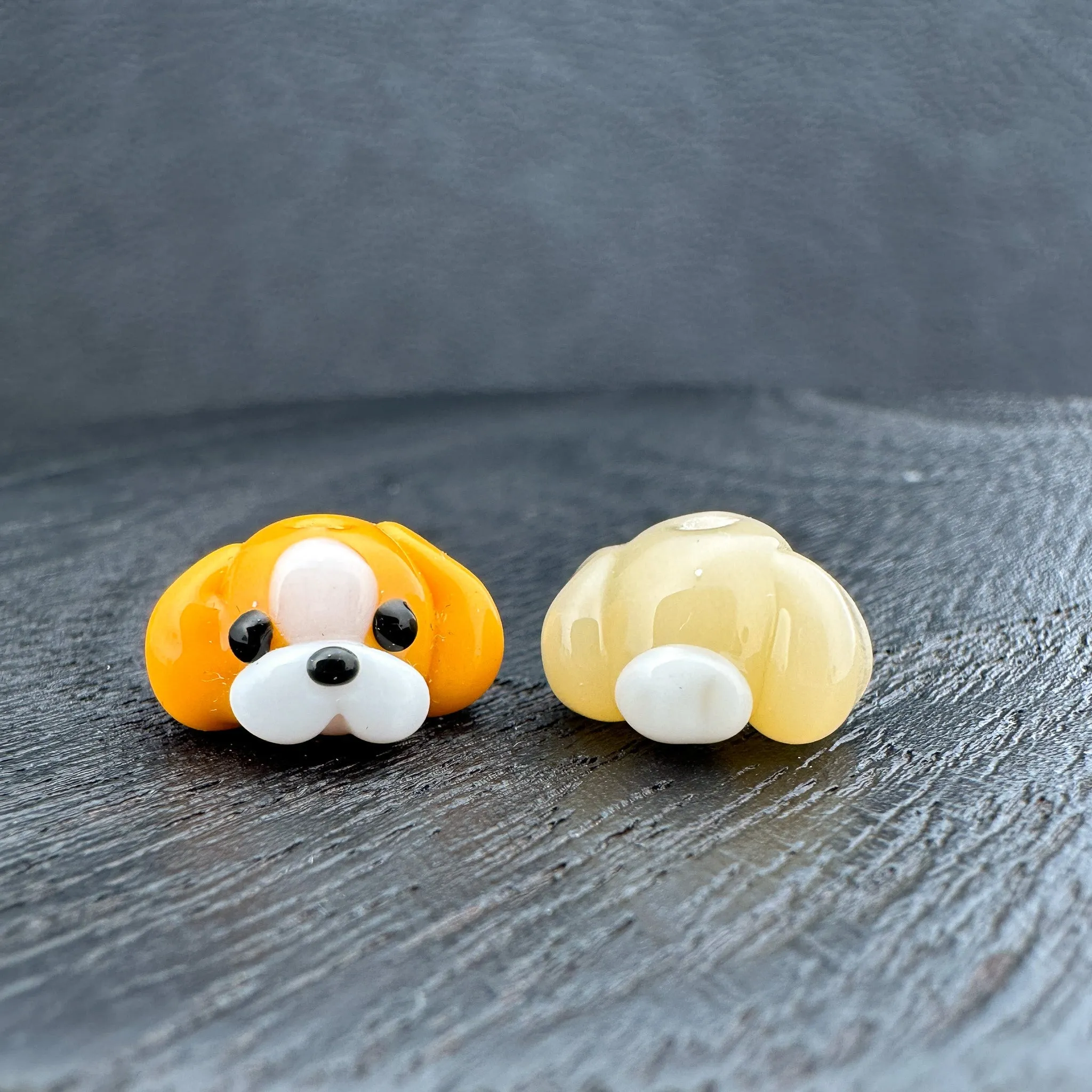 Chibi Handmade Glass Beads - Shih Tzu Dog (2 Colors) (LB107)