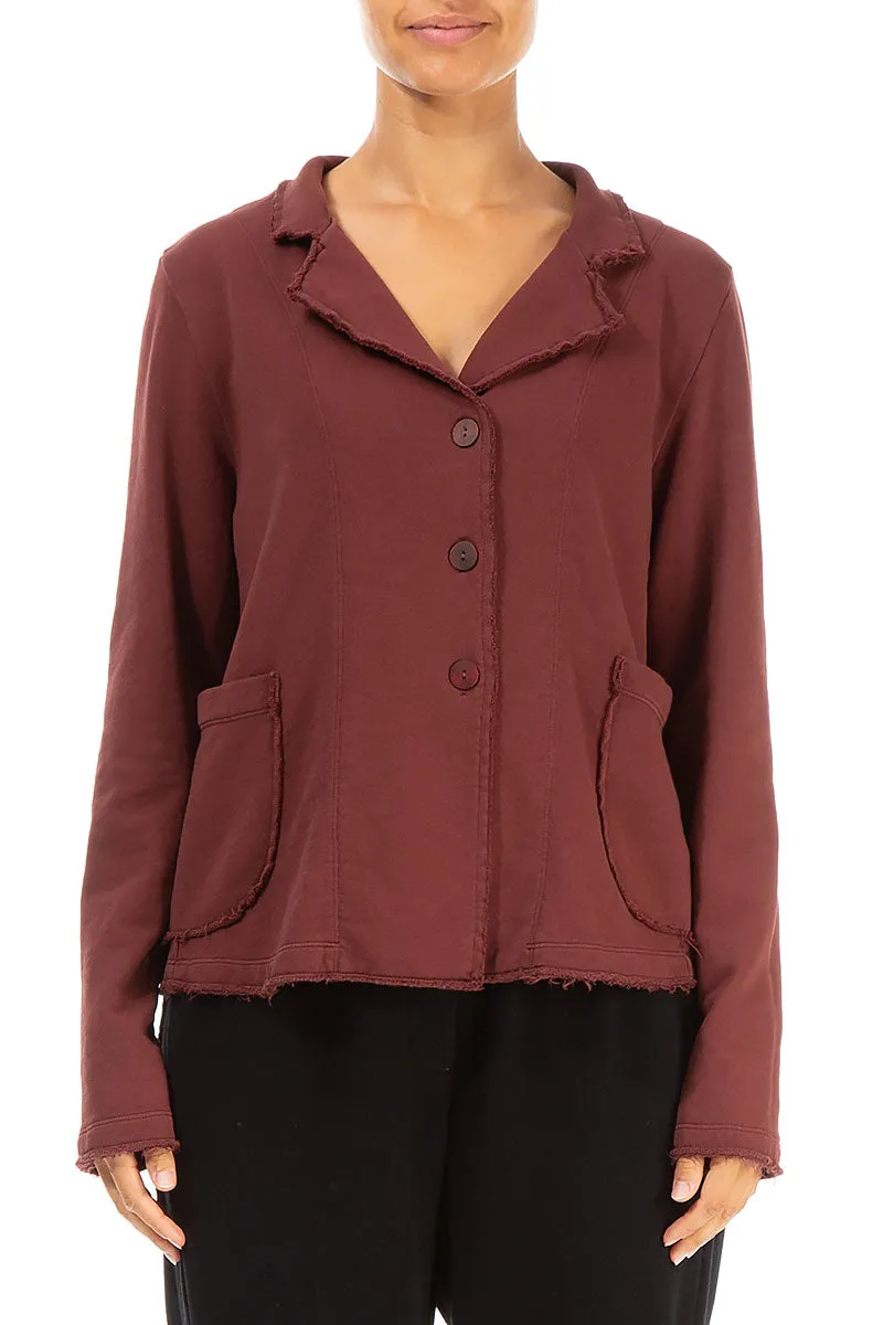 Collar Merlot Cotton Jacket