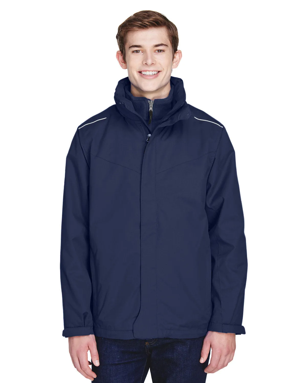 CORE365 Men's Tall Region 3-in-1 Jacket with Fleece Liner