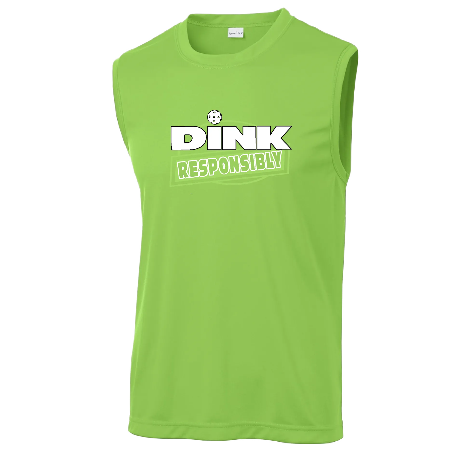 Dink Responsibly | Men's Sleeveless Pickleball Shirt | 100% Polyester