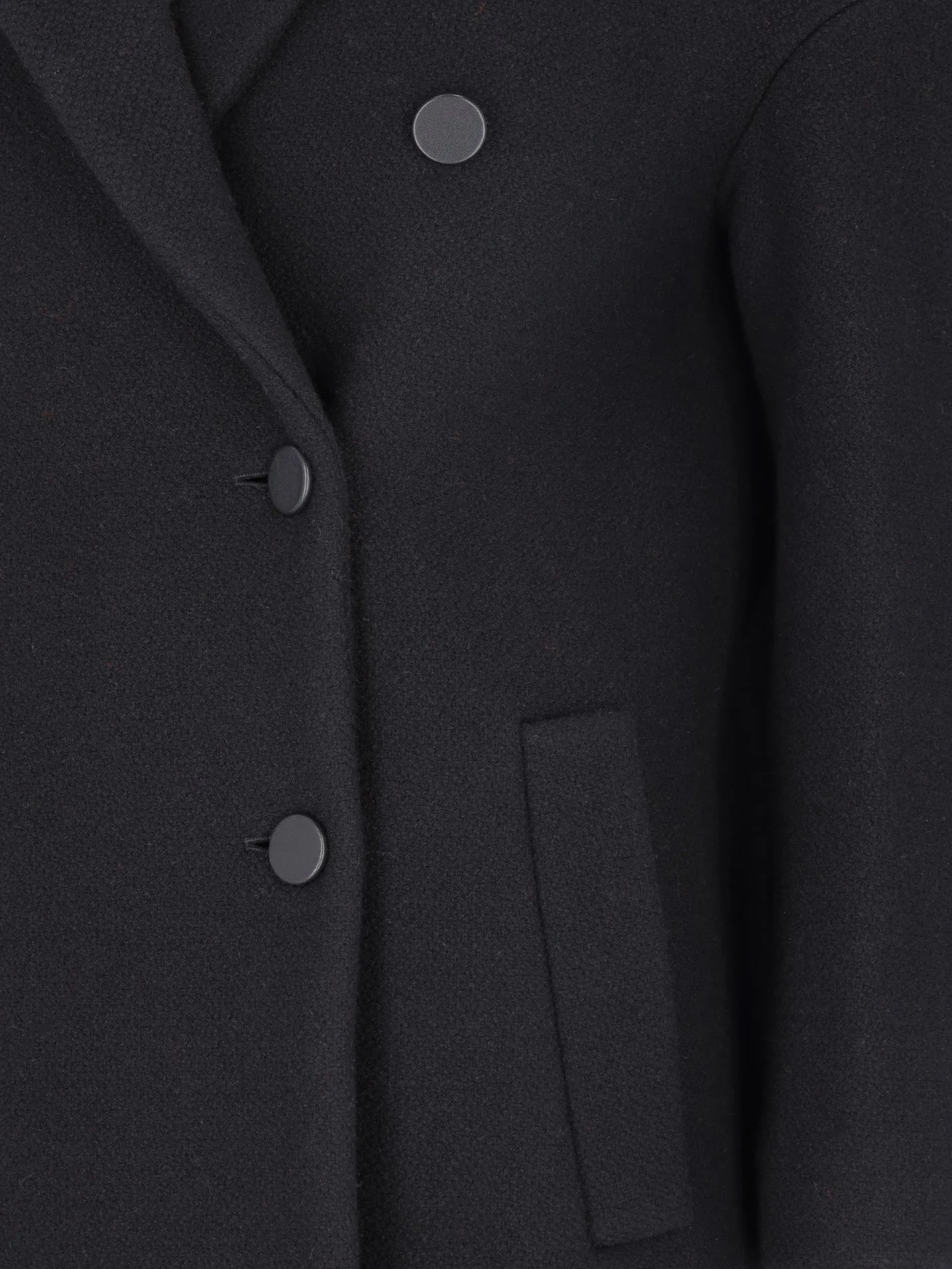 double-breasted wool-blend coat