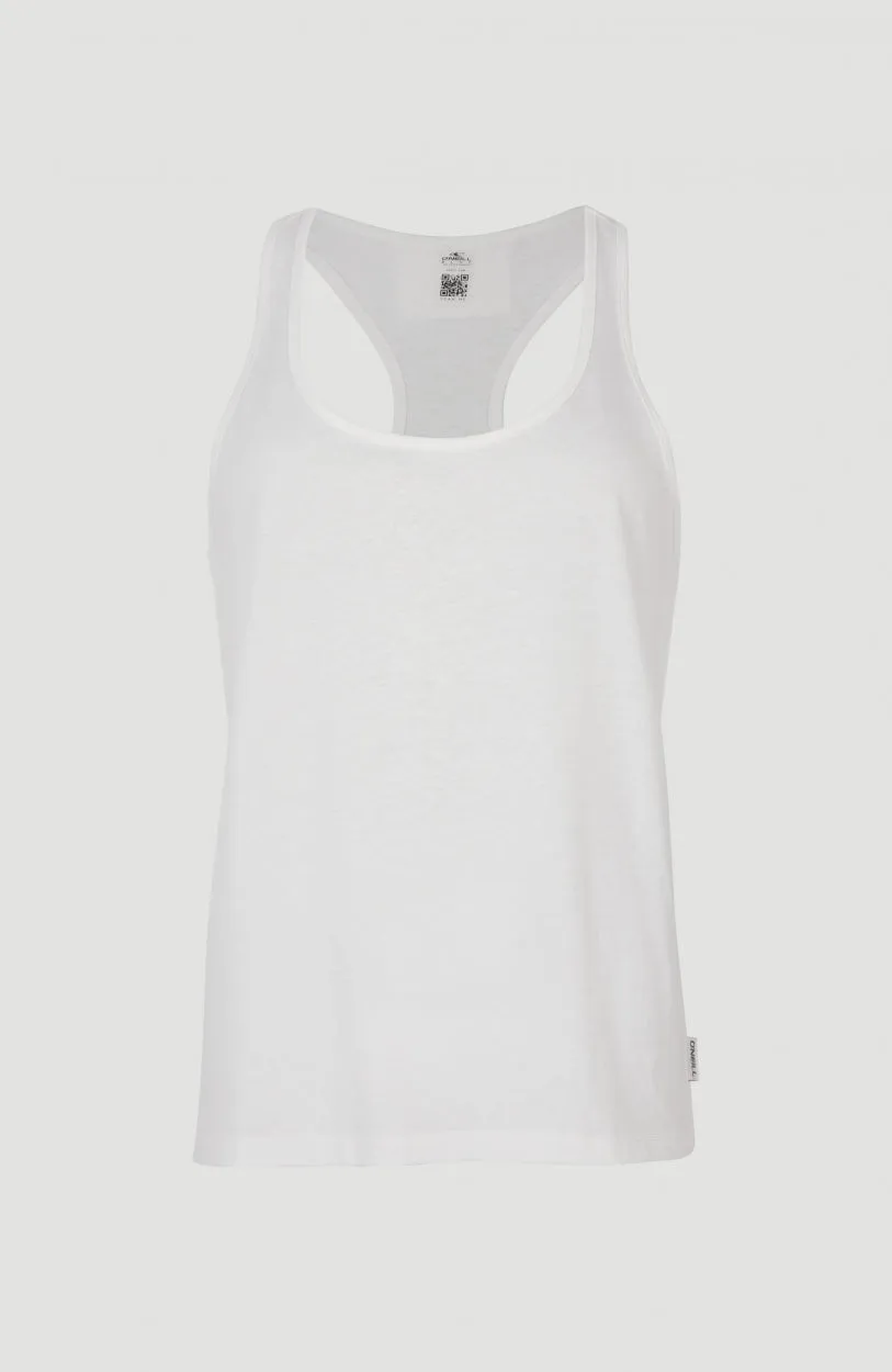 Essentials Racer Back Tanktop | Snow White