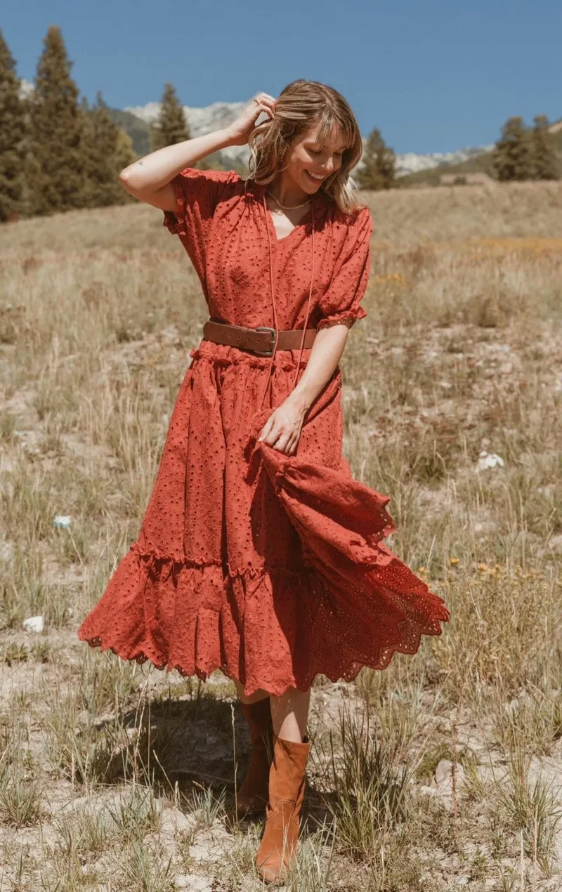 Free and Flowy Tiered Eyelet Dress