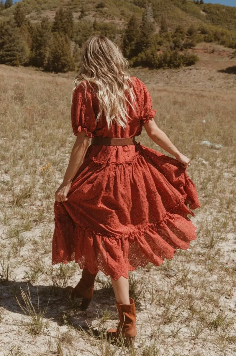 Free and Flowy Tiered Eyelet Dress