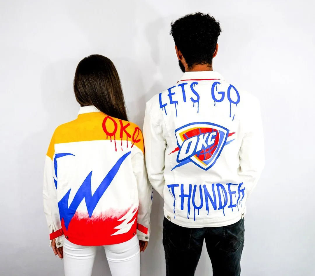 'GO THUNDER' DENIM JACKET - WOMEN