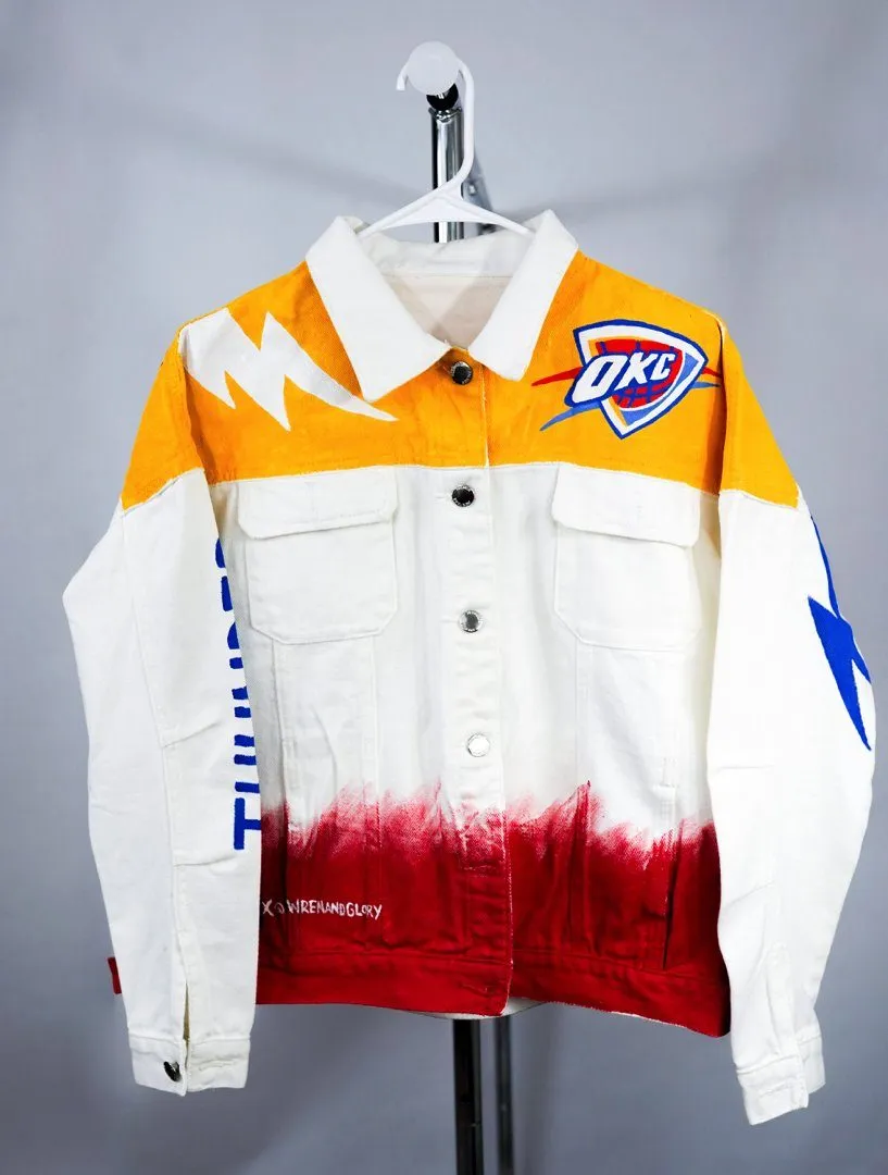 'GO THUNDER' DENIM JACKET - WOMEN