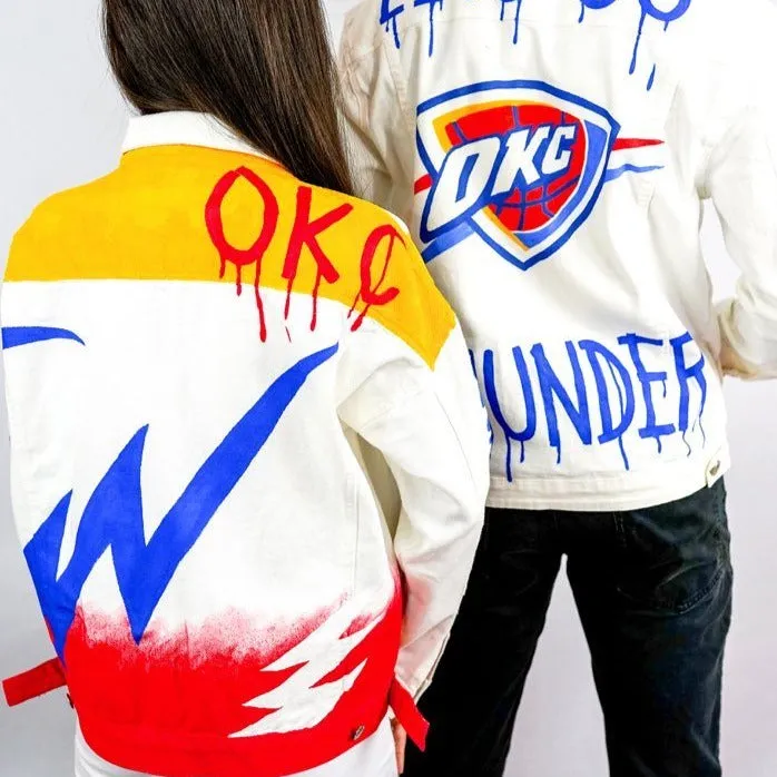 'GO THUNDER' DENIM JACKET - WOMEN