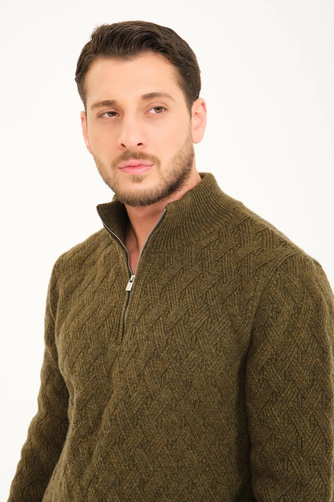 Green Wool Knit Sweater