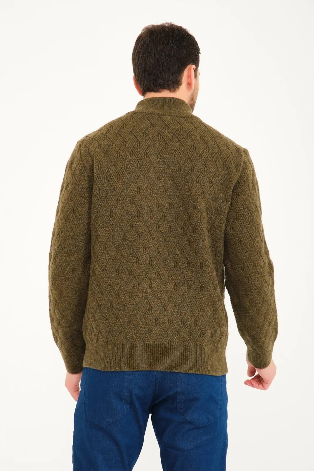 Green Wool Knit Sweater