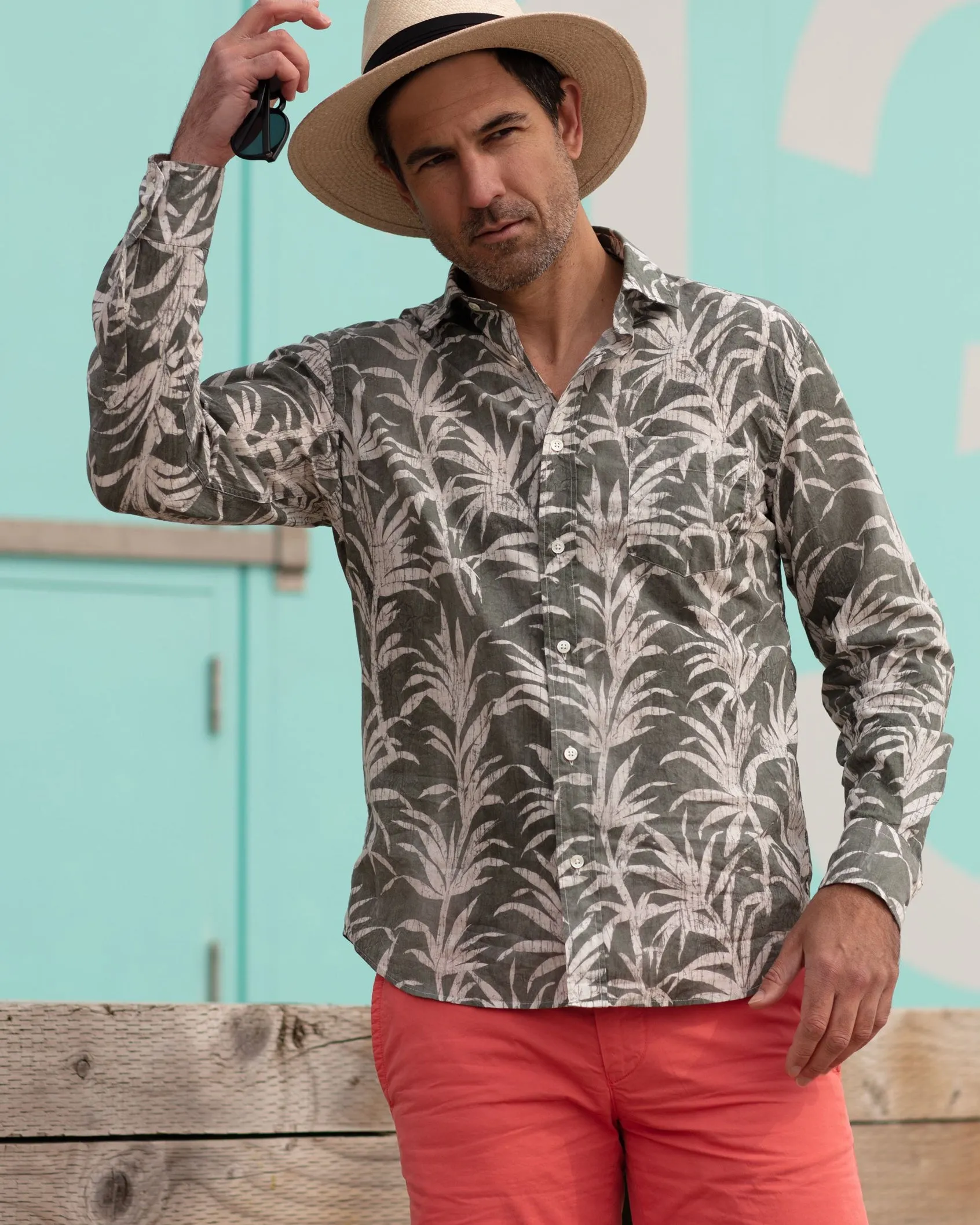 Hartford Cactus Palm Print shirt