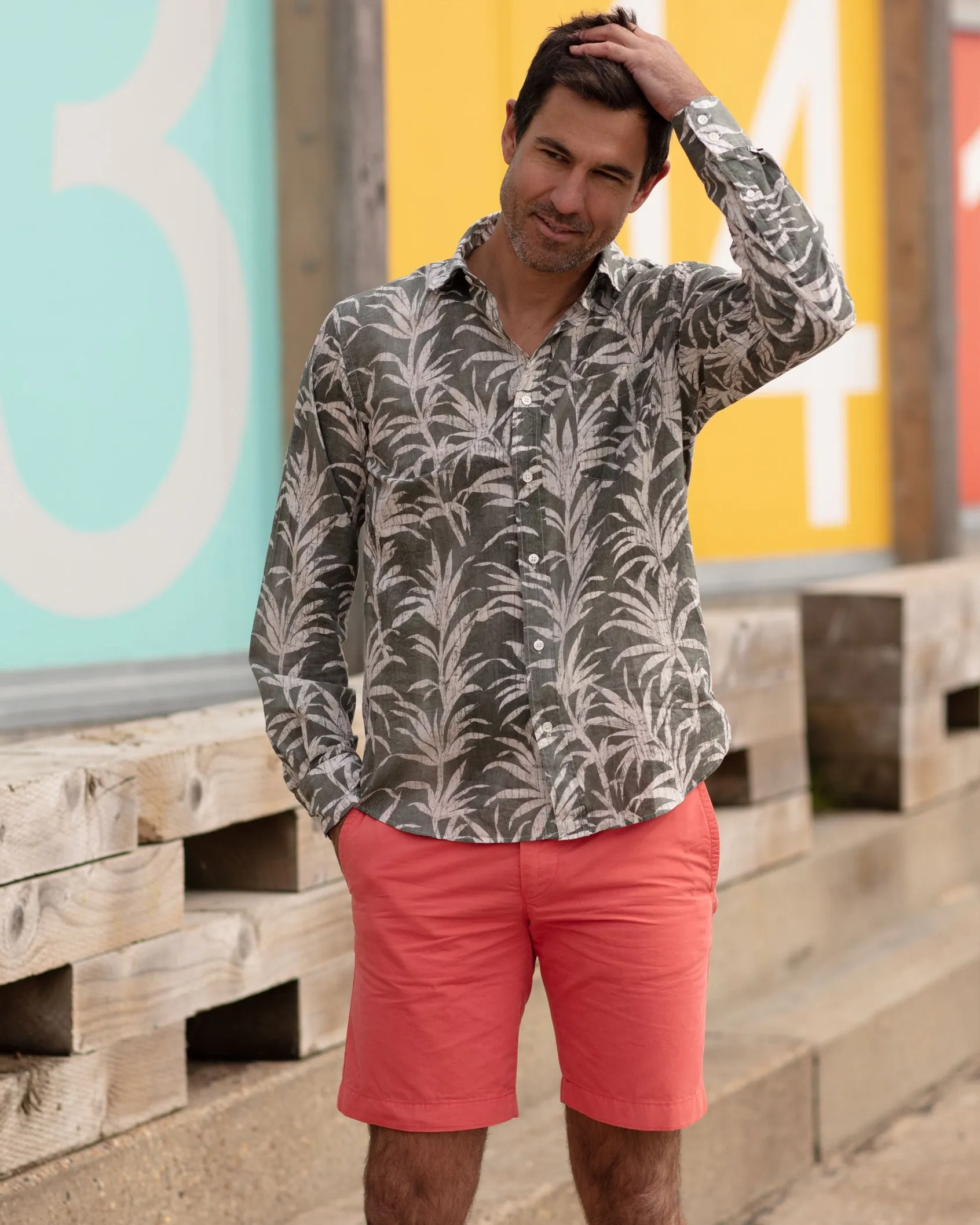 Hartford Cactus Palm Print shirt