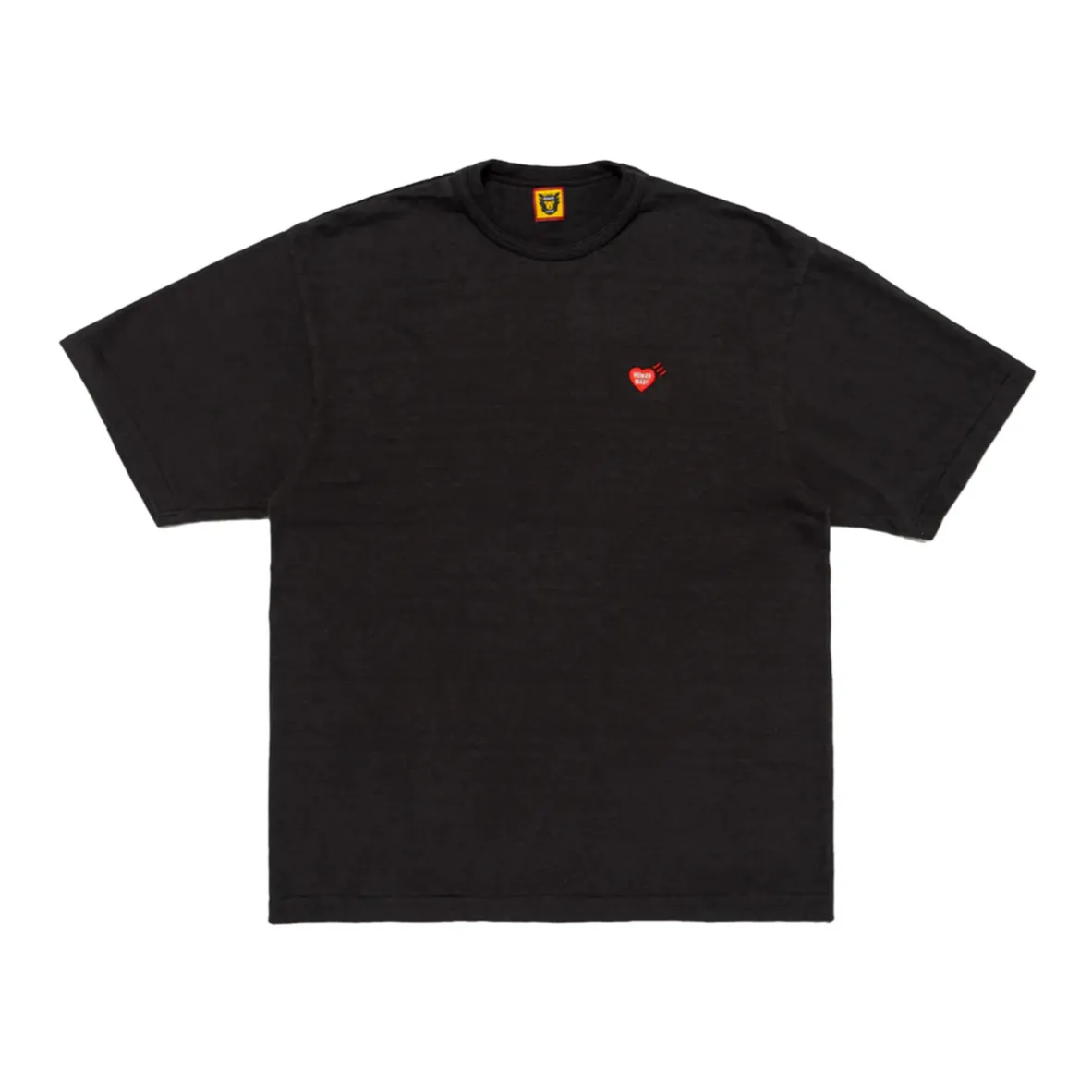 Human Made Heart Badge Slogan Tee Black