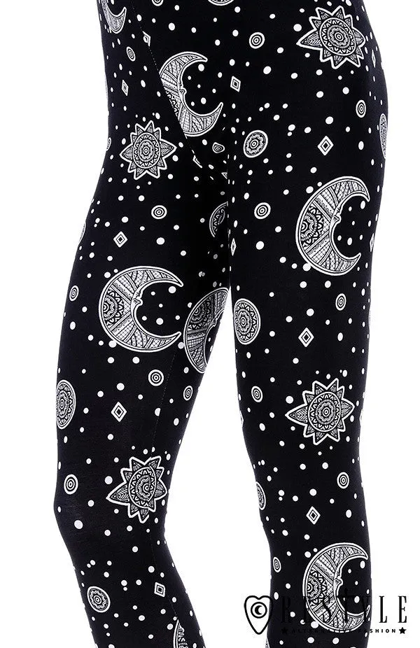 Instant Shipping! Hippie Moon Leggings