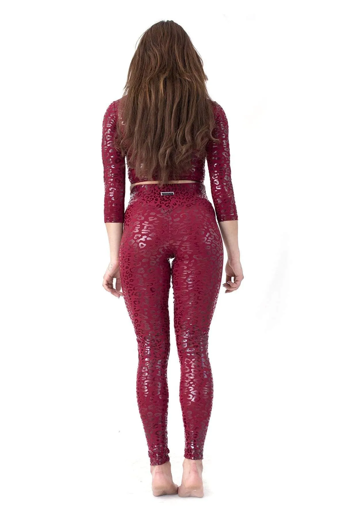 Leggings Sticky Superhero V-String Leopard Cherry