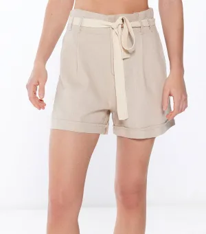 Linen Belted Shorts