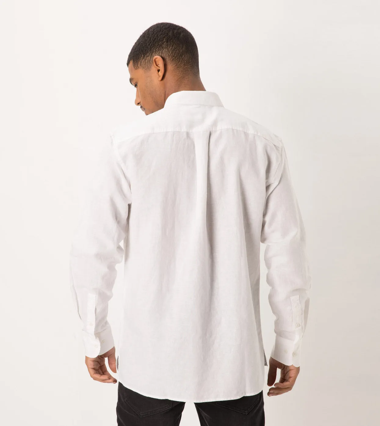 Linen LS Shirt White