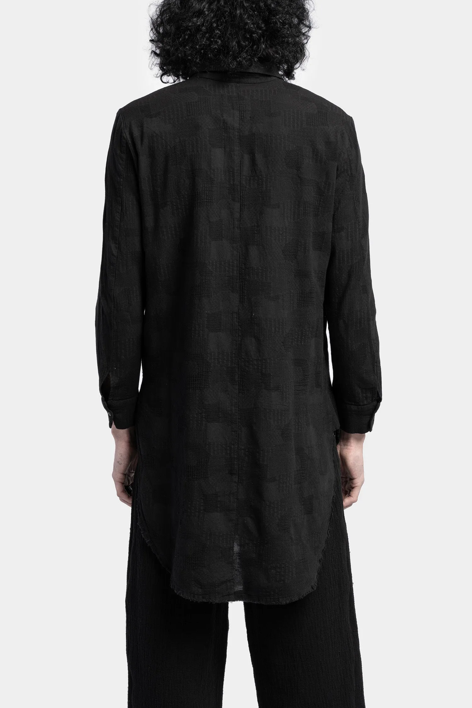 Long lightweight jacquard shirt