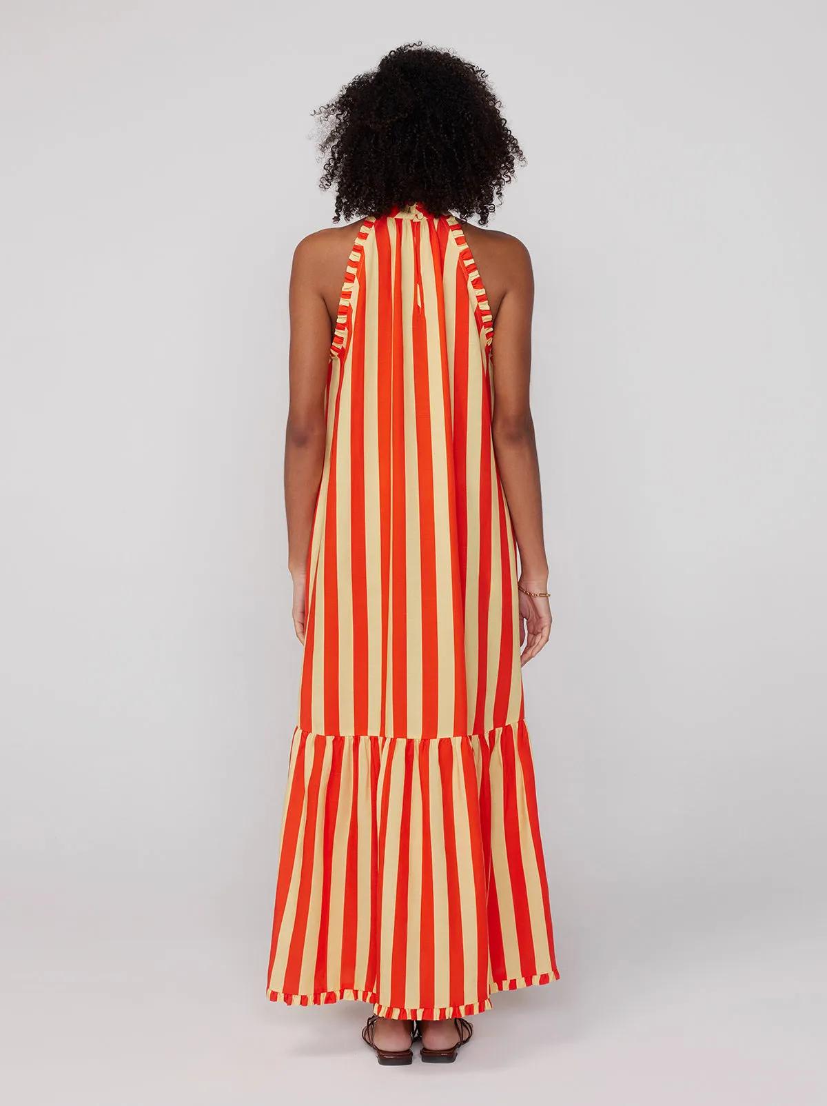 Lulu Striped Halterneck Maxi Dress