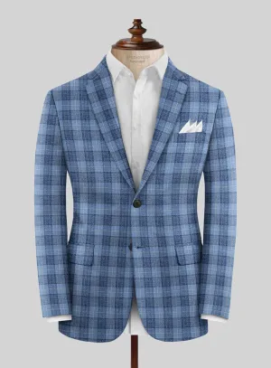 Noble Pilar Blue Wool Silk Linen Jacket