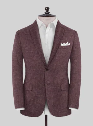 Noble Purple Wool Silk Linen Jacket