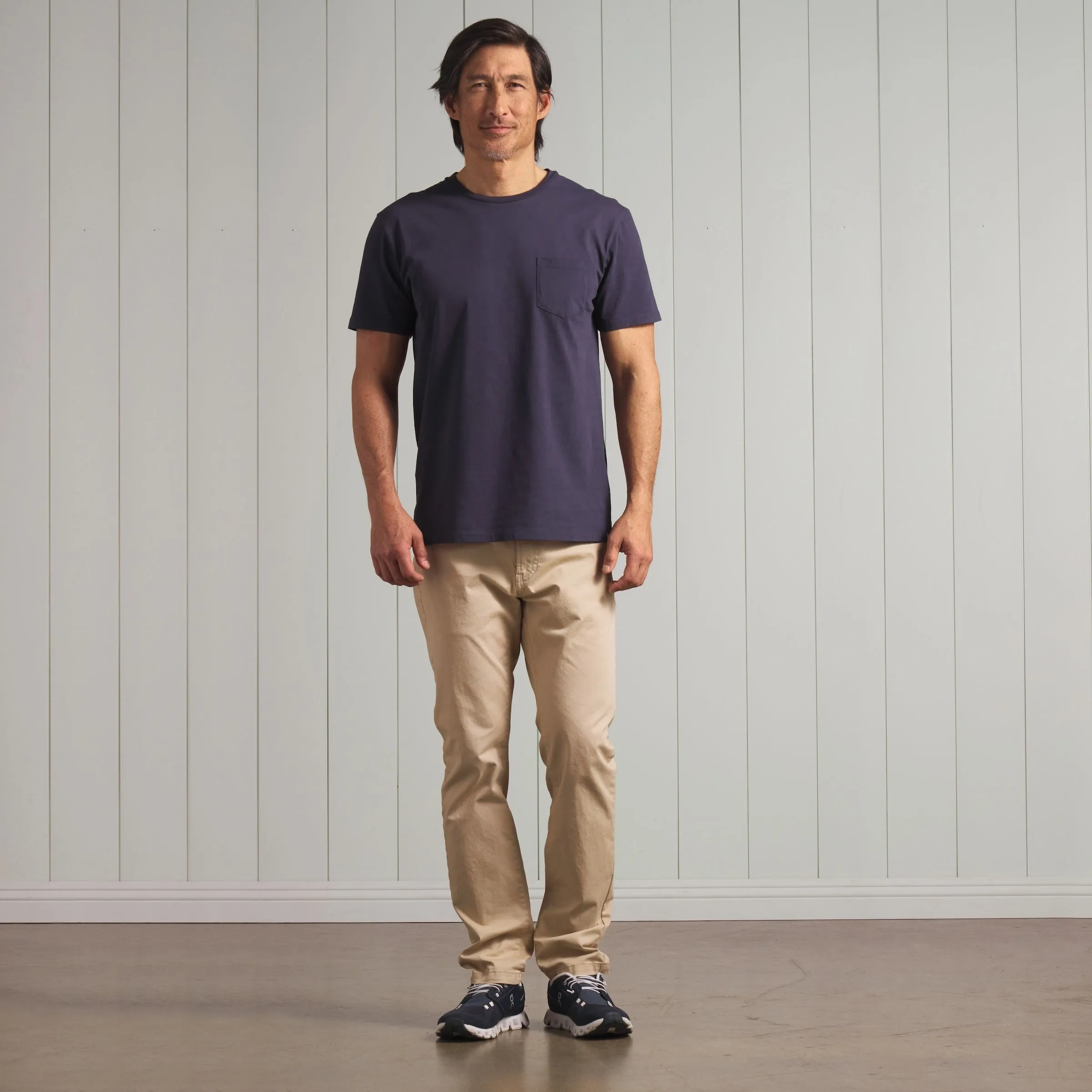 Pima Cotton Pocket Tee - Navy