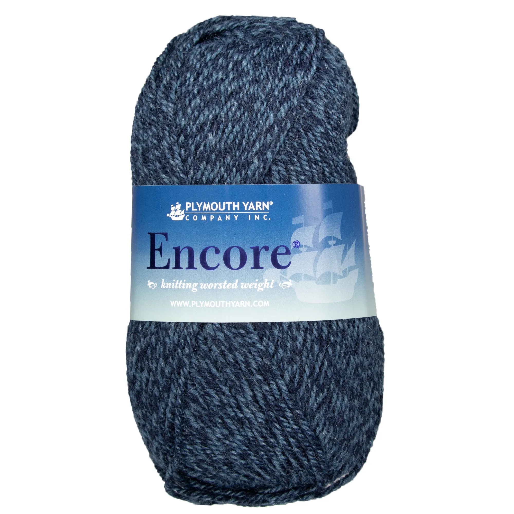 Plymouth Yarn Encore Worsted Yarn - 0403 Blue Jeans Mix