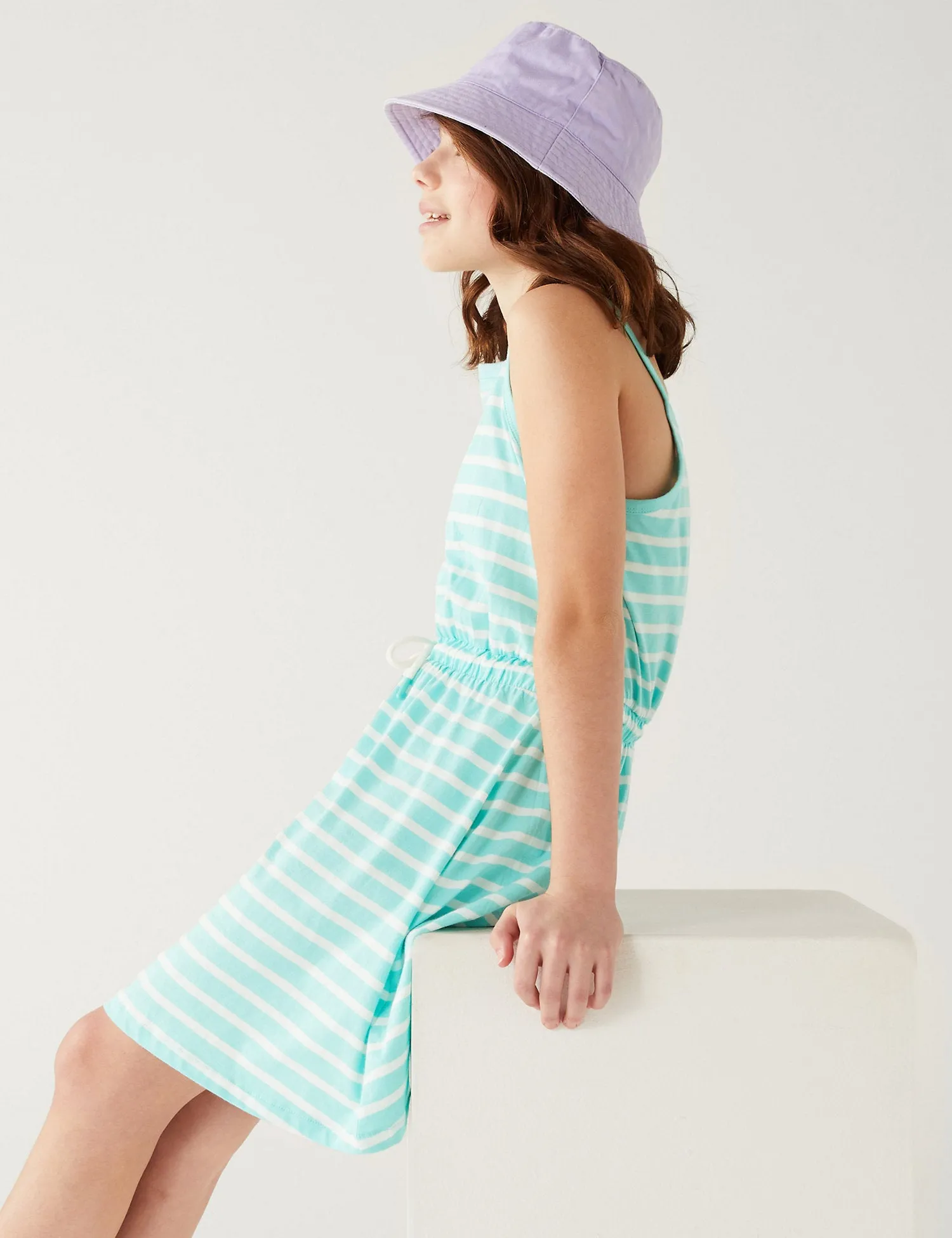 Pure Cotton Striped Dress