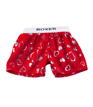 Red Satin Heart Boxers