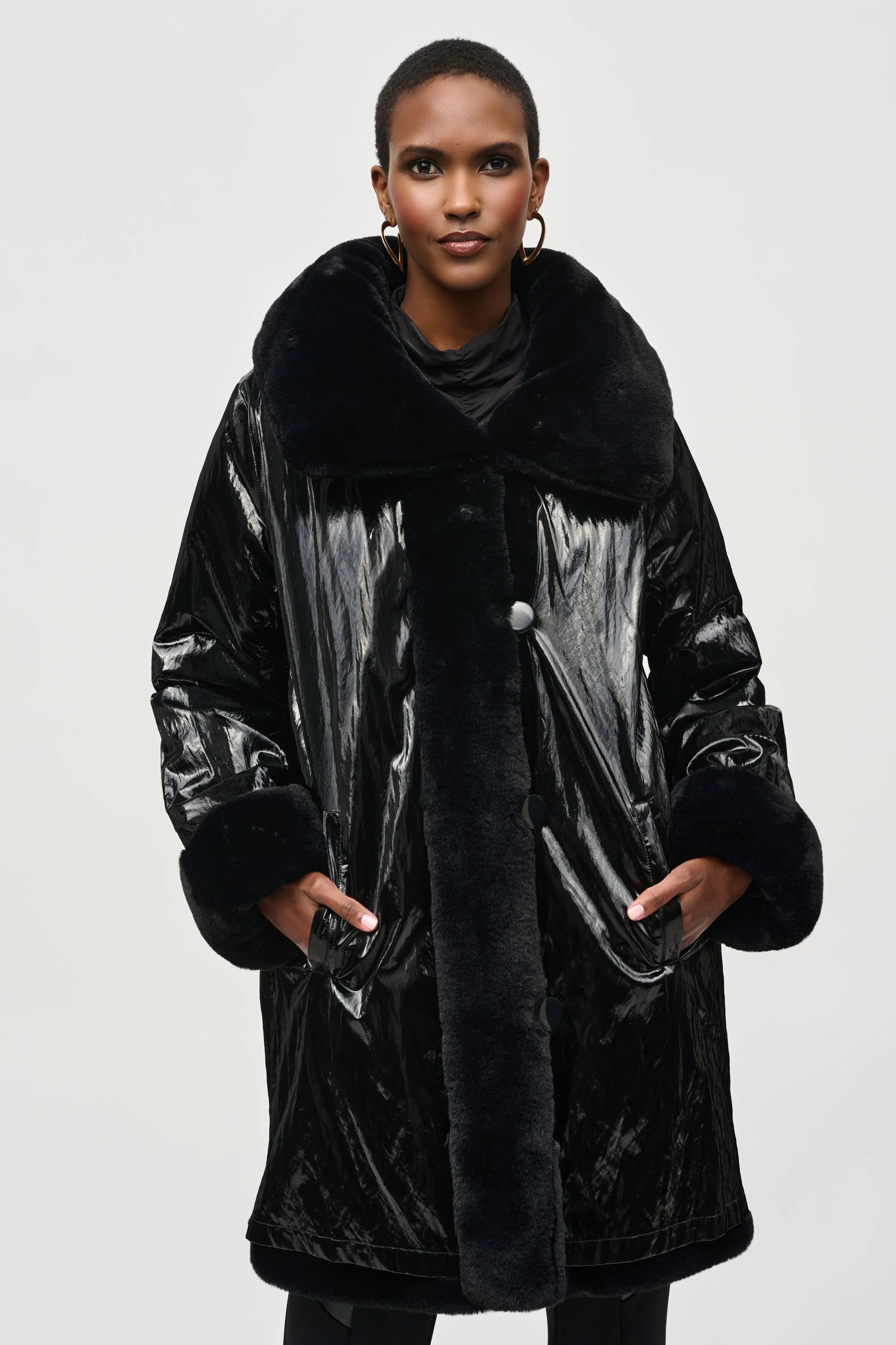 Reversible Faux Fur Coat