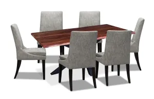 Roxton 7-Piece Dining Set - Natural/Grey