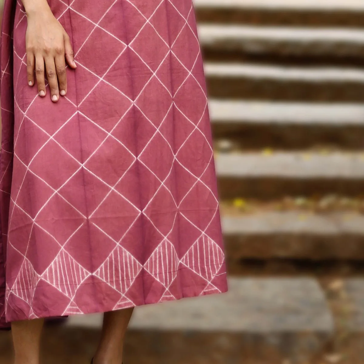 Rust Hand Dyed Cotton Breezy Dress