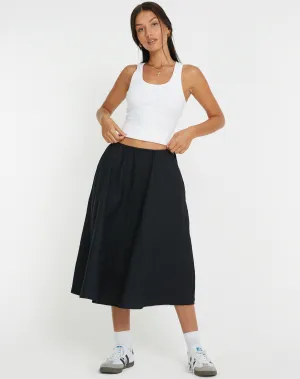 Takara Midi Skirt in Black