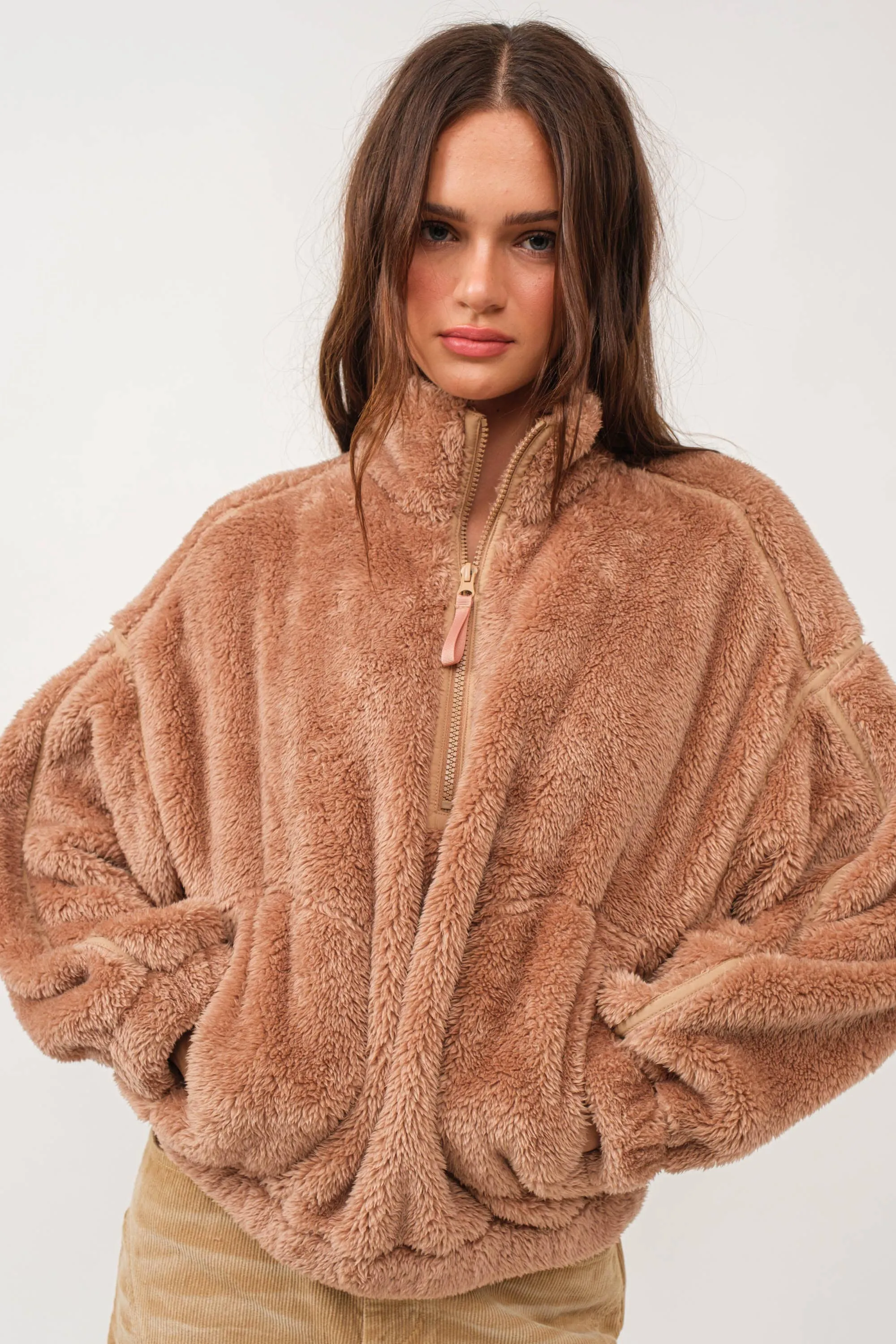 Taupe Teddy Bear Jacket