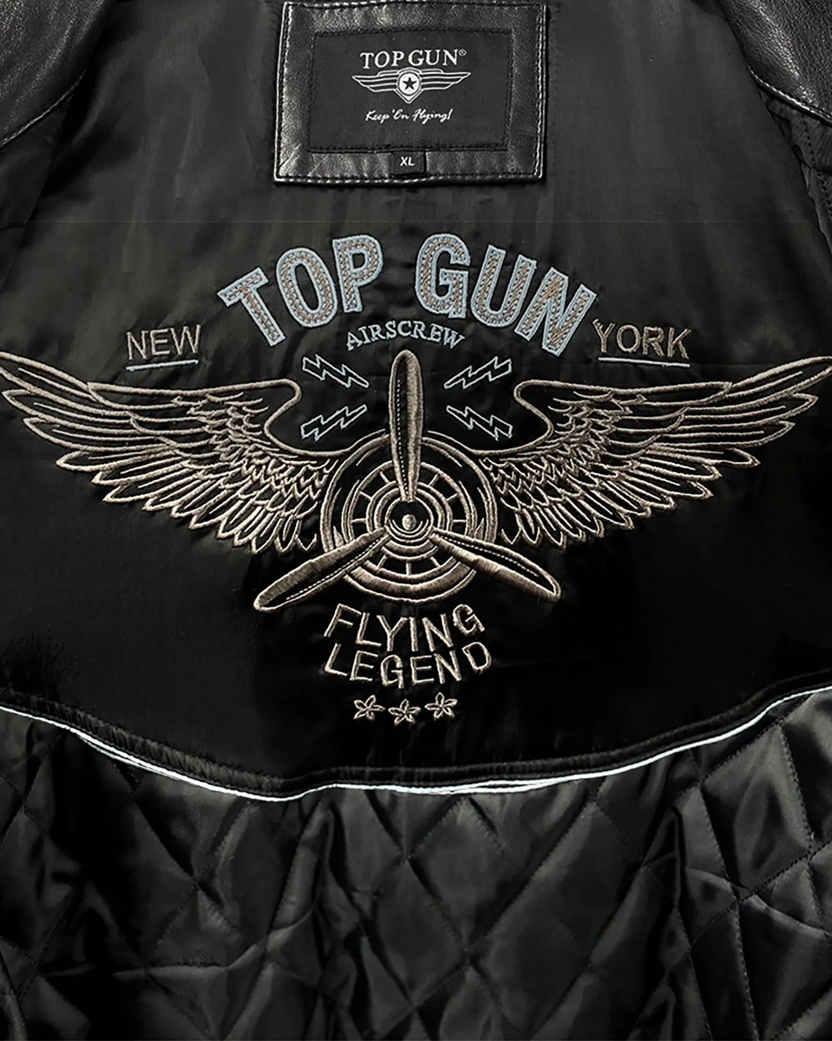 TOP GUN® AVIATOR LUXURY LEATHER BOMBER