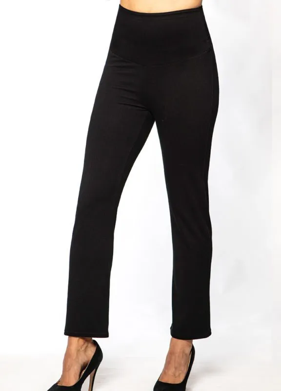 Ultra Soft Pull On Straight Pants - Black