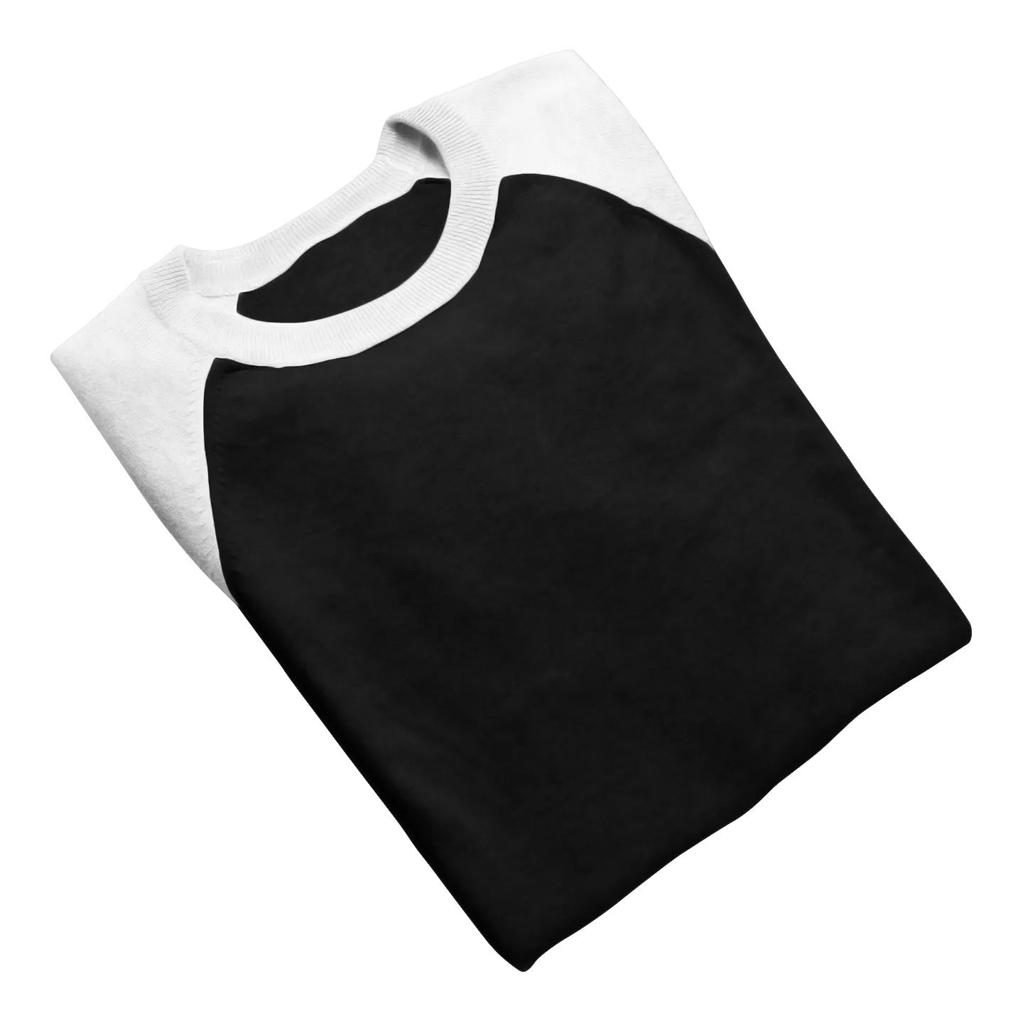 White & Black Raglan Sleeve T shirt - For Men