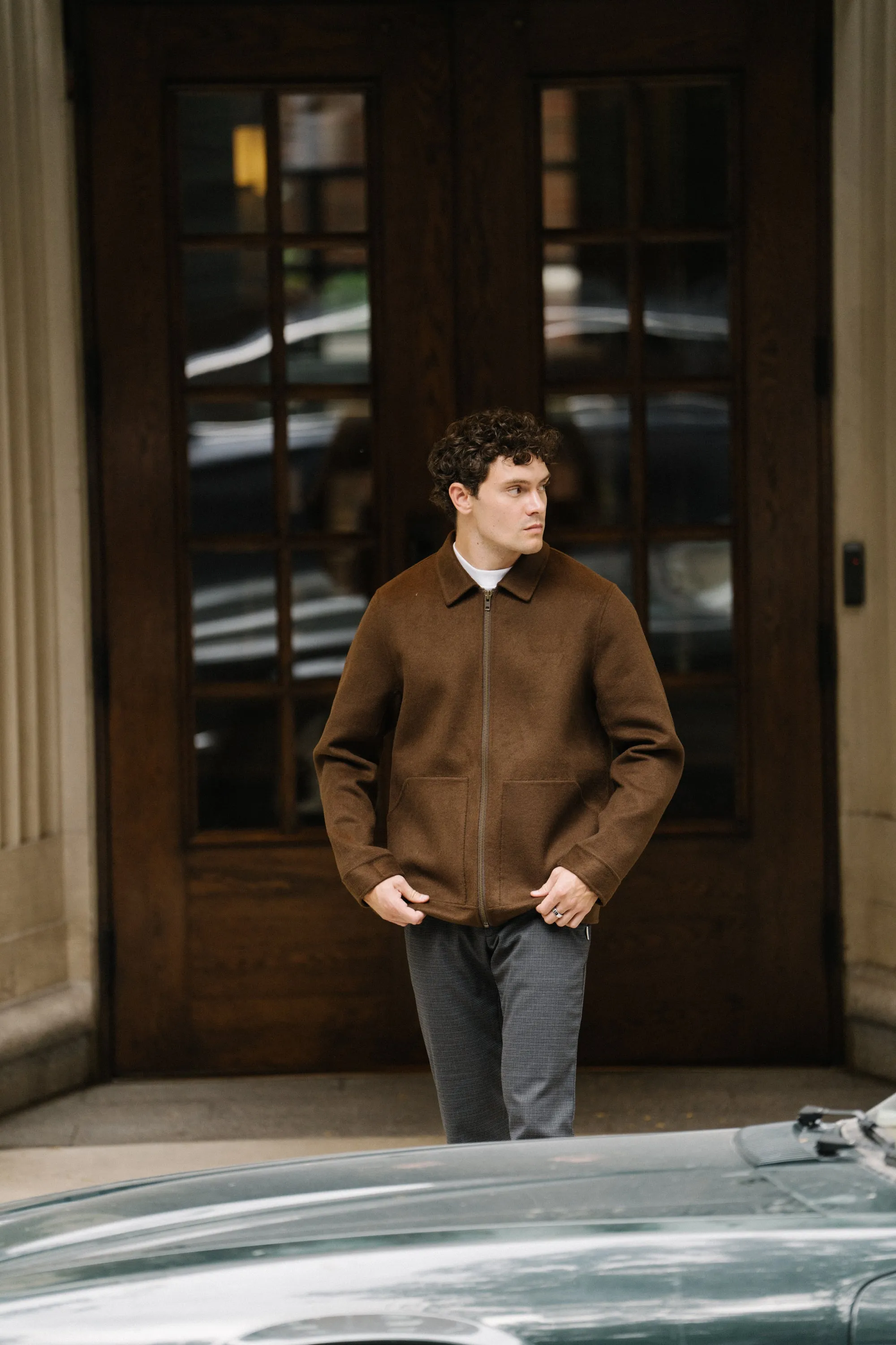 WINDSOR WOOL JACKET - WALNUT