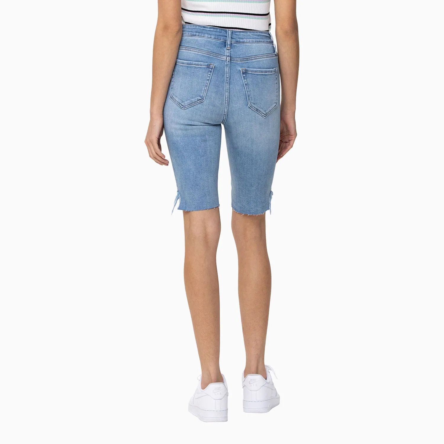 Women's High Rise Bermuda  Longer Inseam Shorts