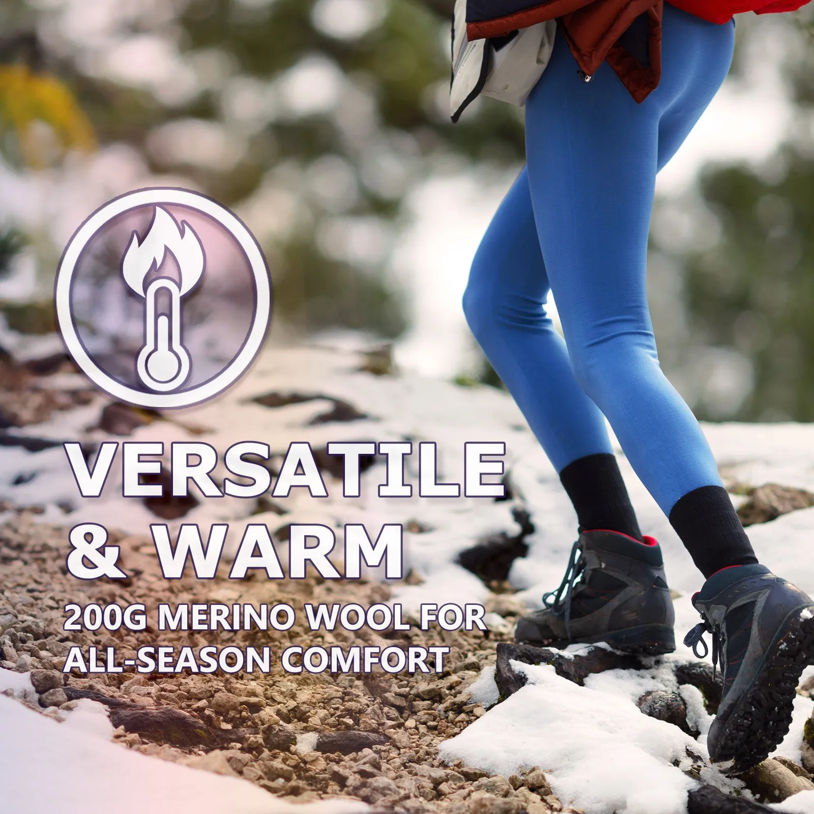 Women's Merino 200g Thermal Bottom Dark Purple