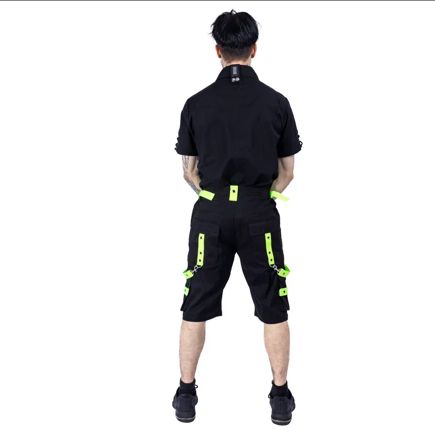 ZEKE SHORTS - BLACK/GREEN